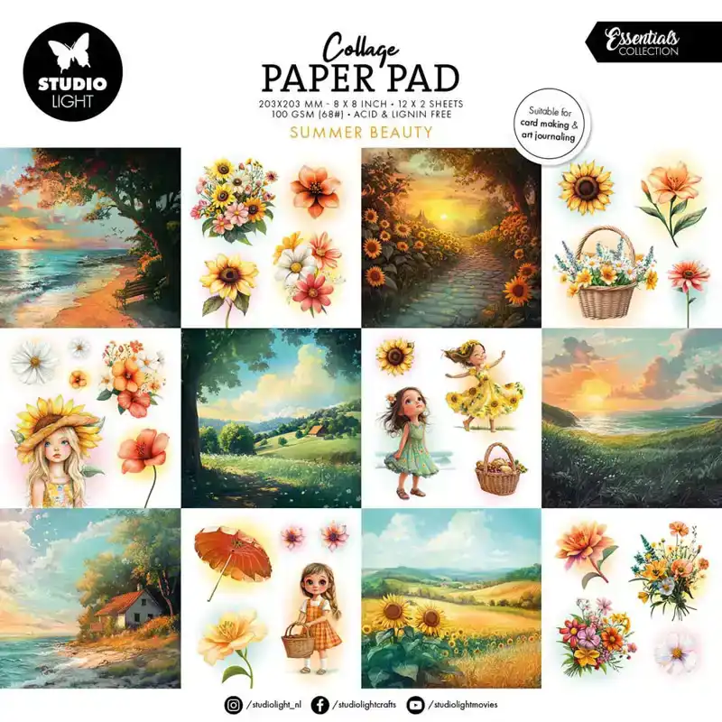Collage paper pad Summer Beauty