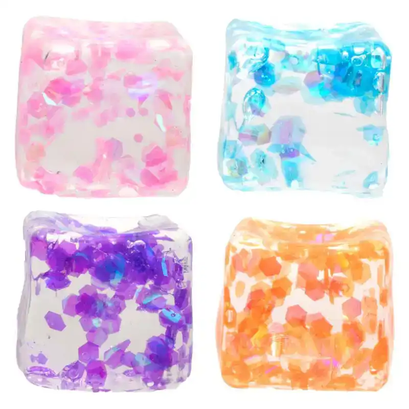 Ice cube glitter slow rise