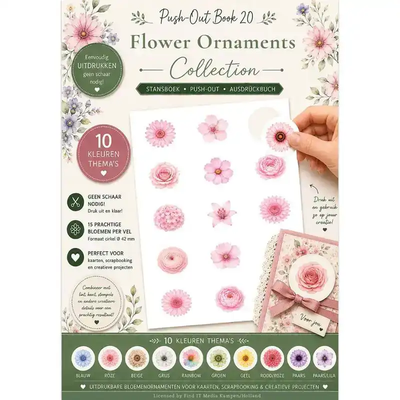 Push-Out Book 20 - Flower Ornaments Collection