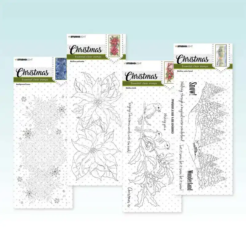 Studio Light Actie pakket Clear Stamps kerst Slimline