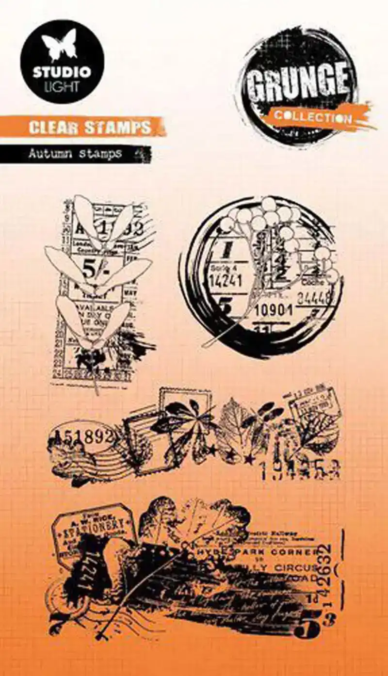 Grunge collection clear stamp Autumn stamps