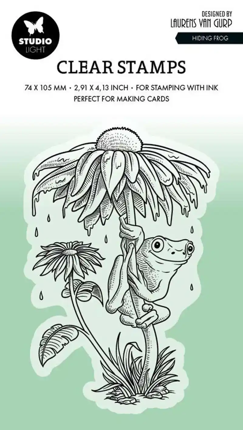 By Laurens Clear Stamp Hiding Frog