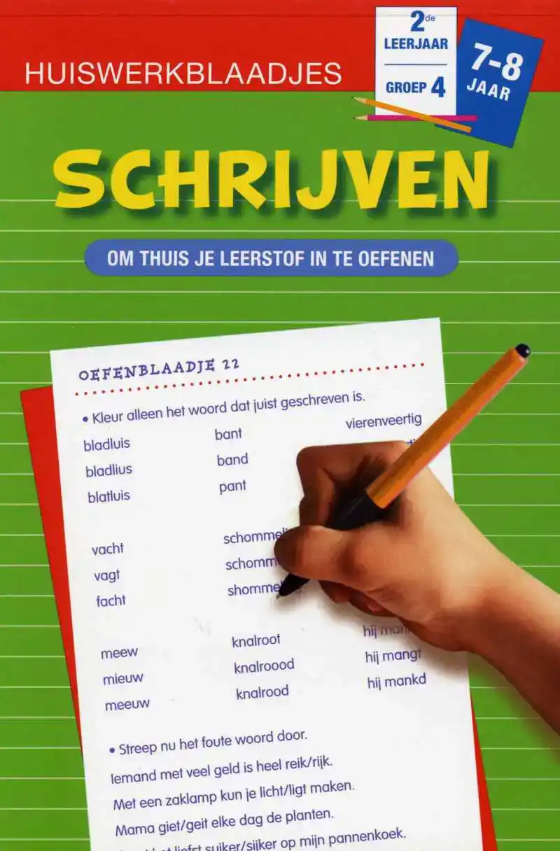 Huiswerkblaadjes 7 tot 8 Jaar Schrijven