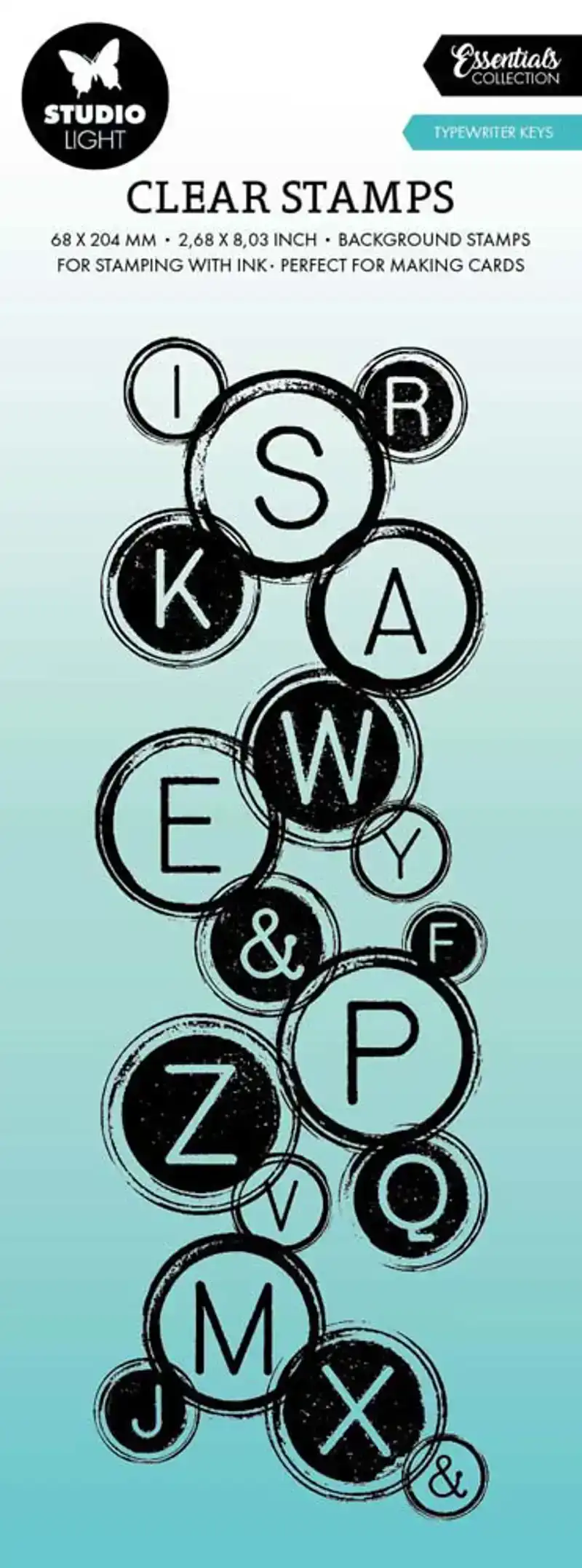 Studio Light Clear Stamp Typewriter Keys