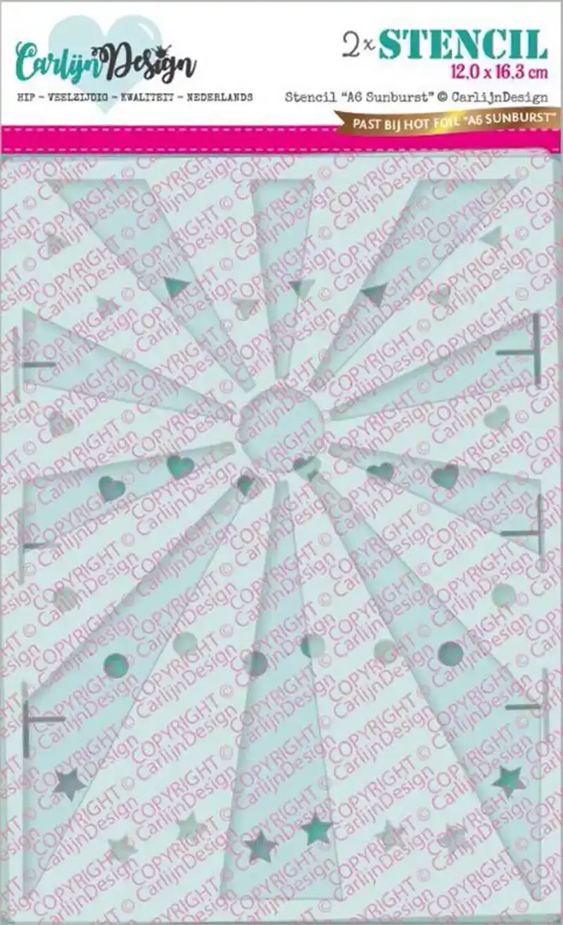 Carlijn Design Stencil A6 Sunburst 2st