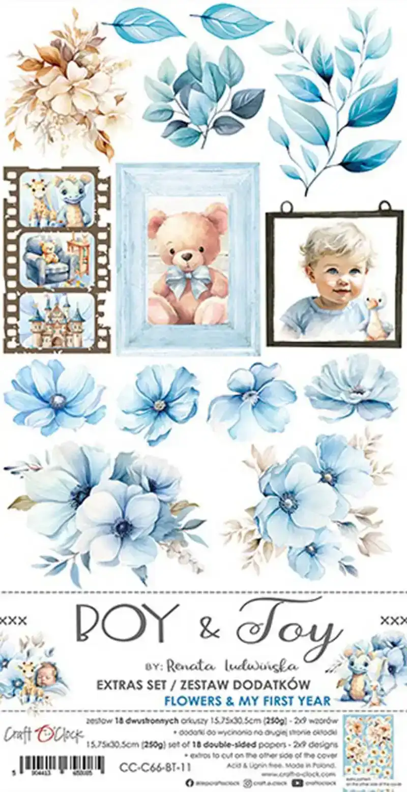 Craft o Clock Boy & Toy extra set flowers