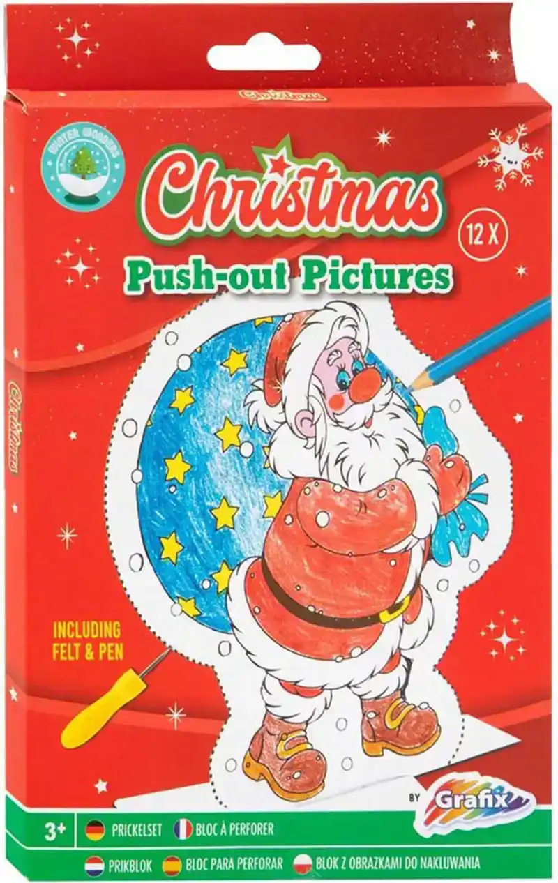 Christmas push-out pictures prikblok