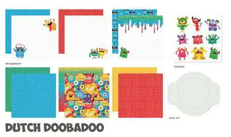 Dutch DooBaDoo Crafty Kit Monster House 20x20 cm