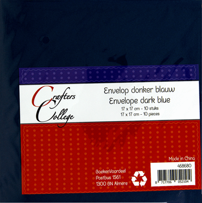 Enveloppen donker blauw 17x17 110gr
