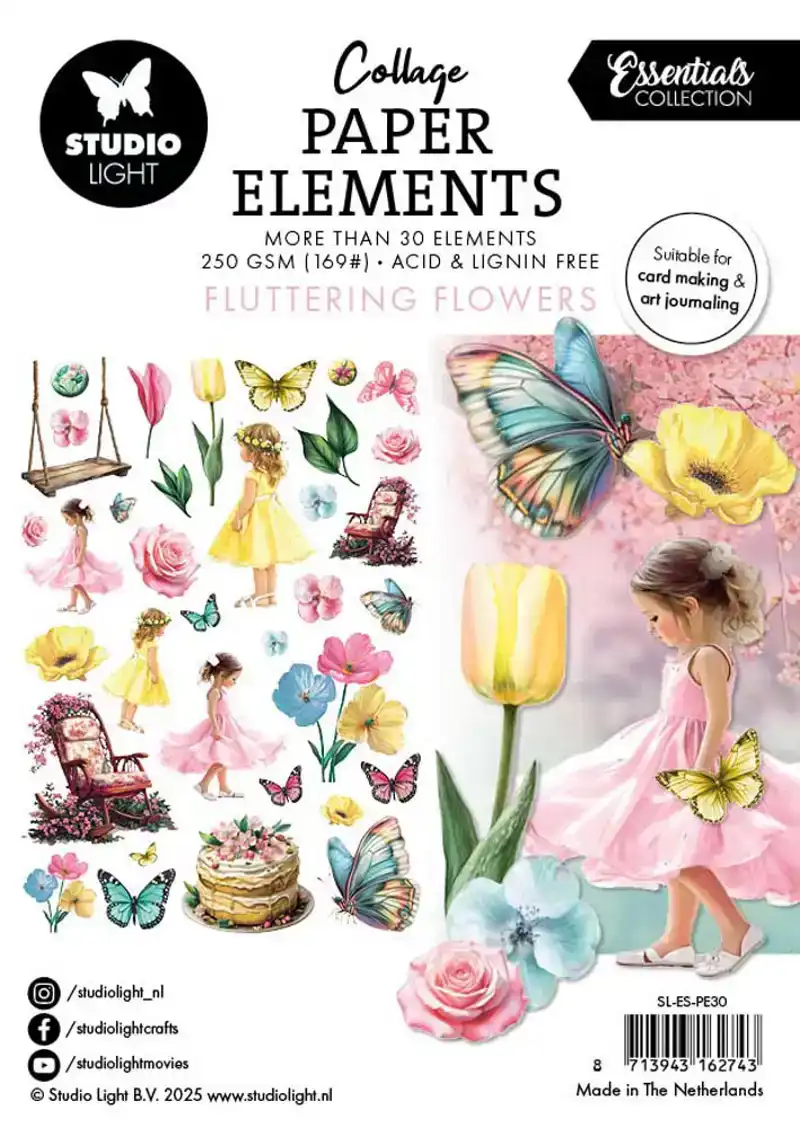 Studio Light paper elements fluttering flowers essentials