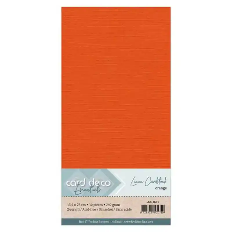 Linnenkarton vierkant oranje
