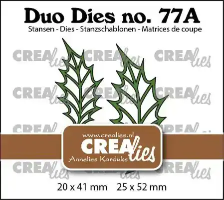 Crealies Duo Dies no. 77a, Blaadjes 22 Open Hulstblaadjes (spiegelbeeld)
