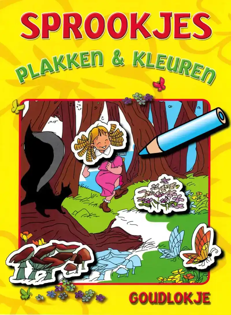 Sprookjes plakken en kleuren Goudlokje