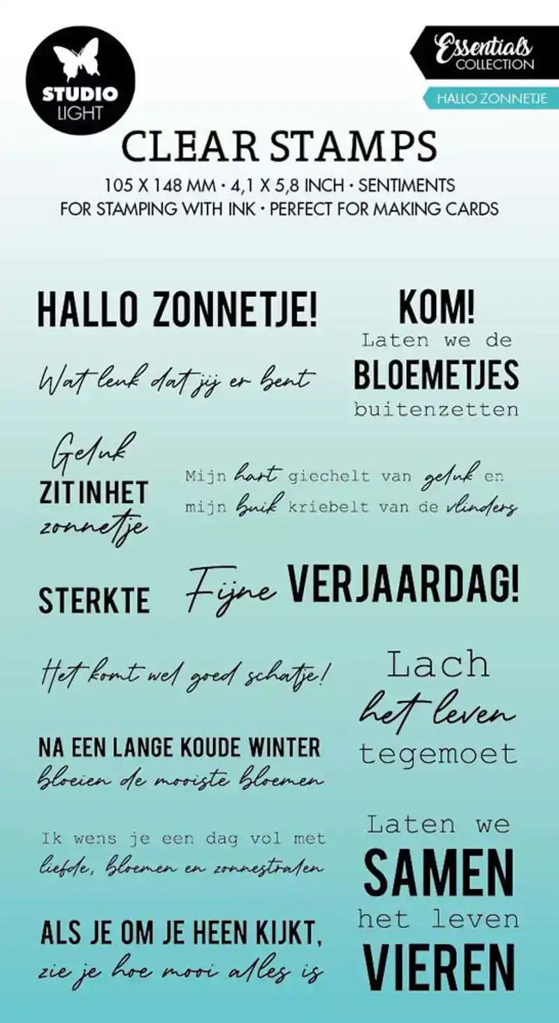 Studio Light Clear Stamp Zonnige Teksten NL