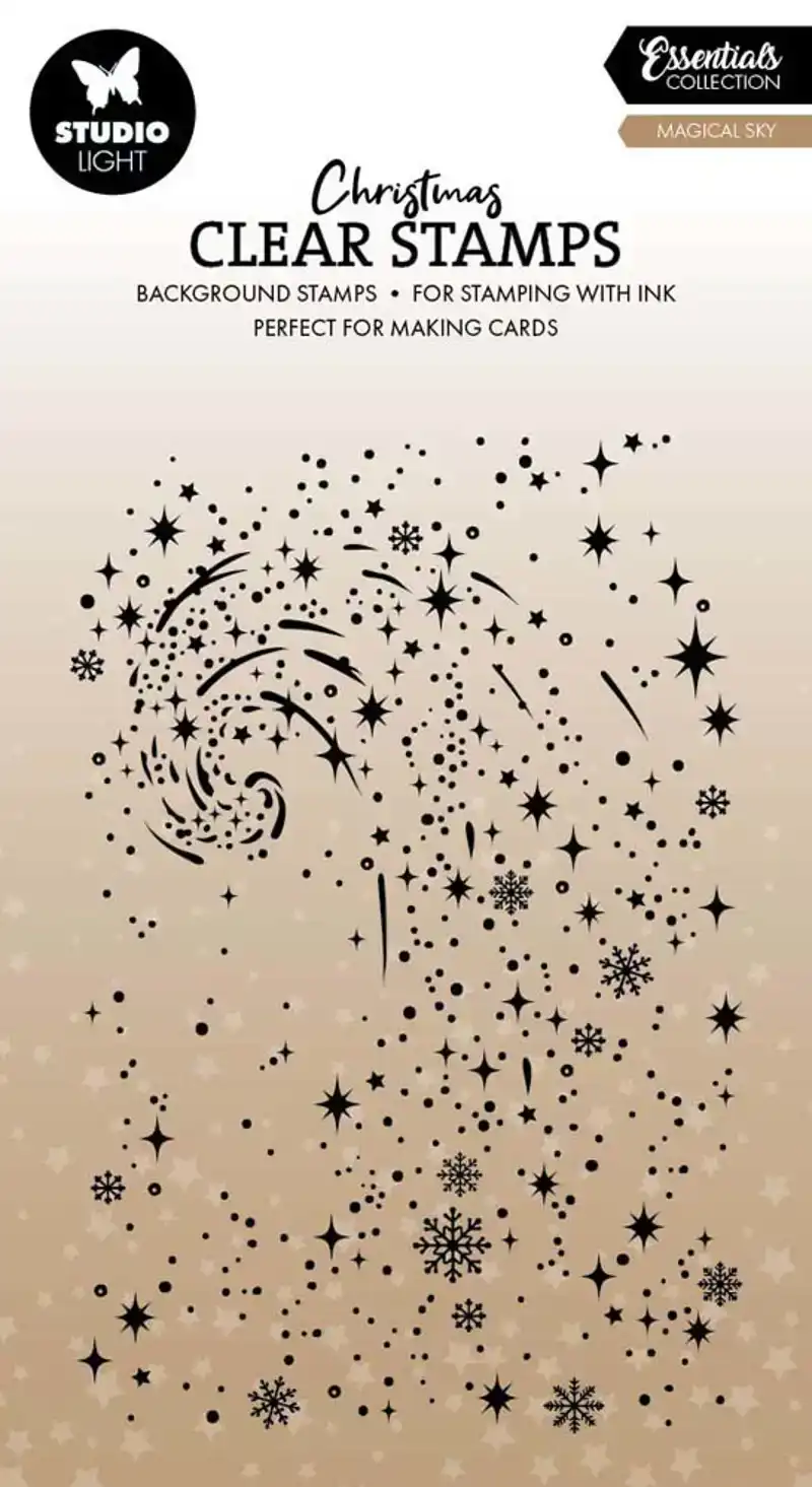 Studio Light clear stamp snow swirl background essentials