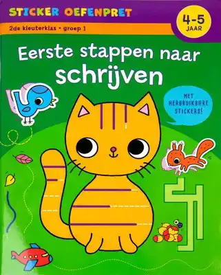 Oefenpret met stickers - Eerste schrijf spelletjes 4-5 jaar