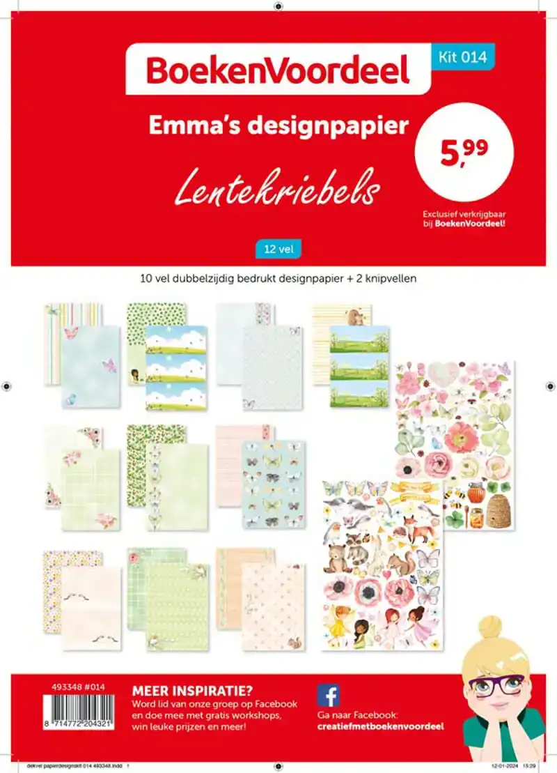 Emmas papierset 14 Lentekriebels