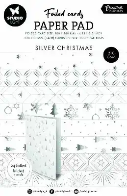 Foiled Cards Silver Christmas 24st