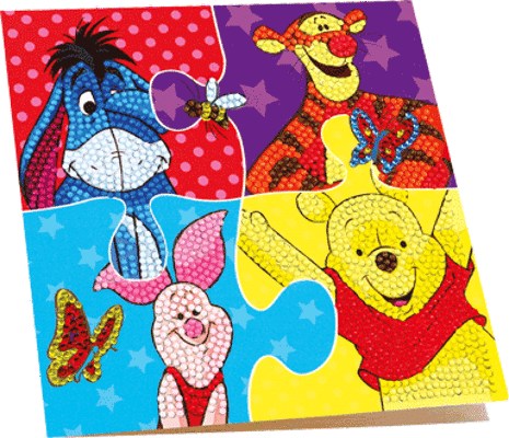 Disney diamond painting kaart Winnie the pooh