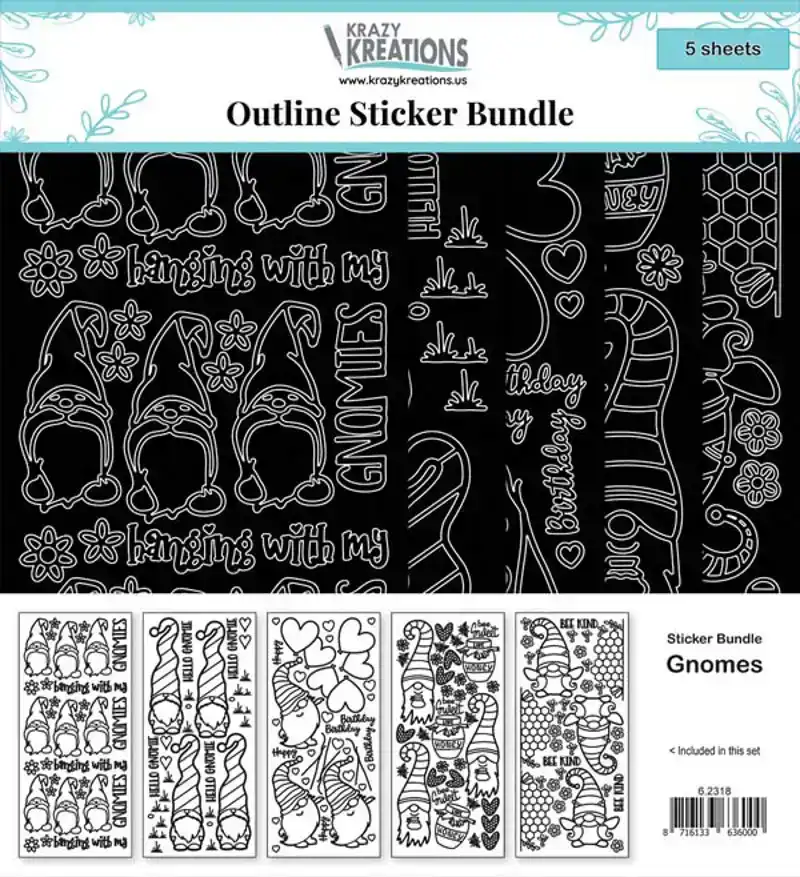 Outline sticker bundel Kabouters