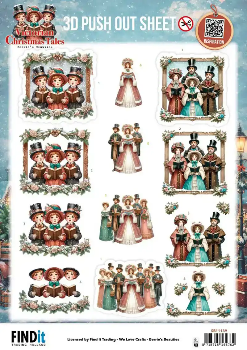 3D Pushout Sheet Berries Beauties Victorian Christmas Christmas Serenade