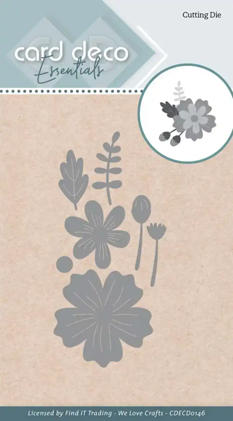 Card deco essentials Snijmal Structure Flower