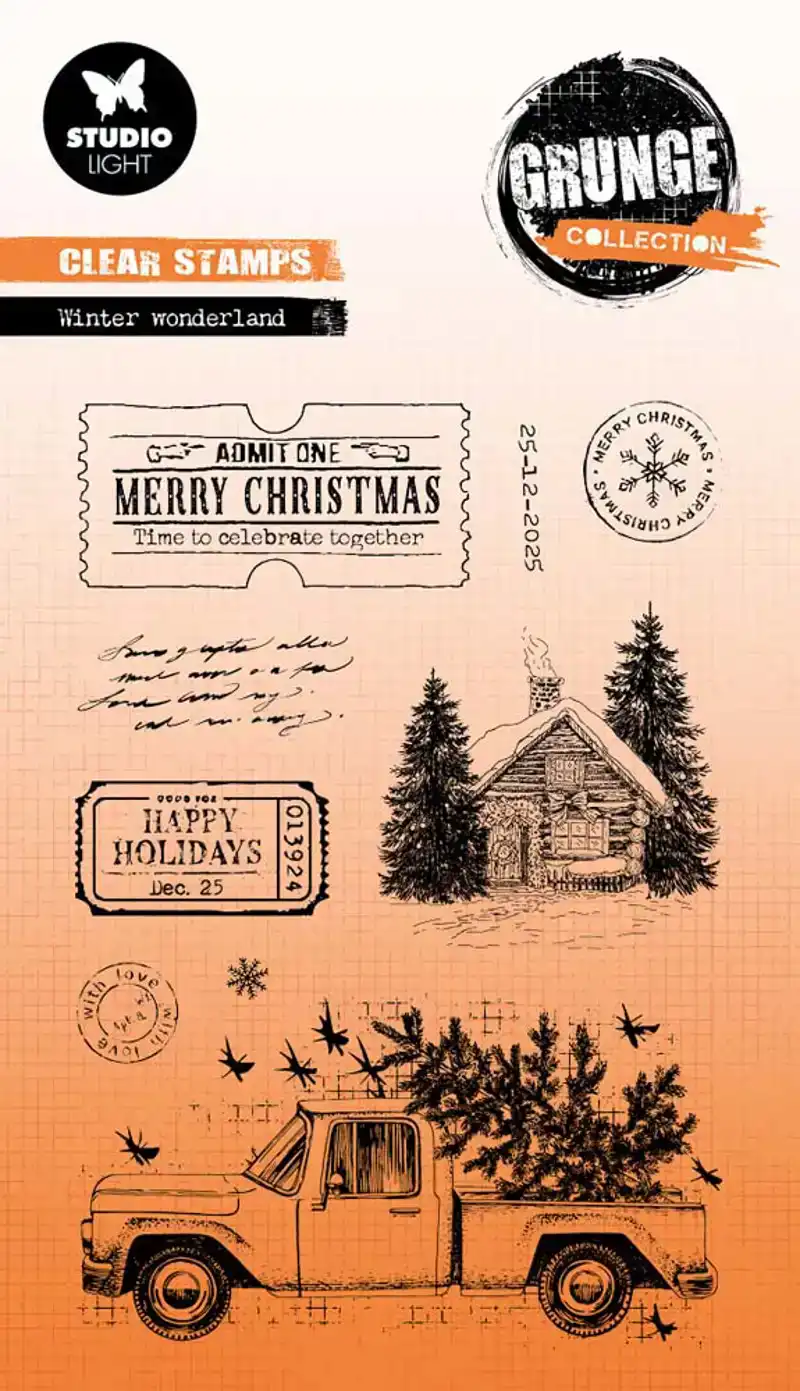 Grunge Collection clear stamp winter wonderland