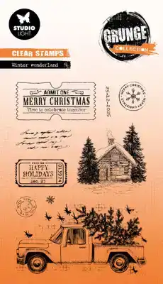 Grunge Collection clear stamp winter wonderland