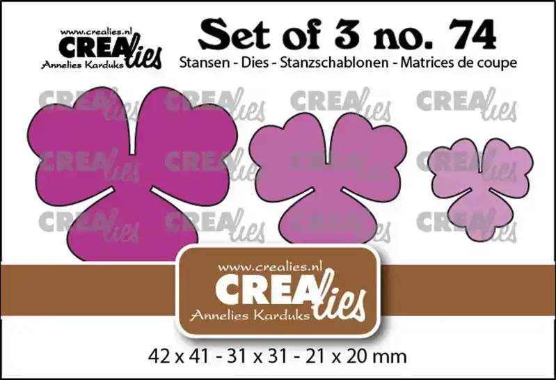 Set of 3 no. 74, Bloemen 30