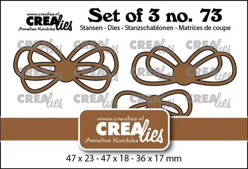 Crealies Snijmal Set of 3 no. 73, Susans touwtjes