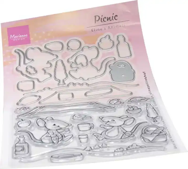 MD Clear stamp & die Eline's animals picnic
