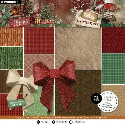 Studio Light Cottage Christmas Origami & Achtergronden
