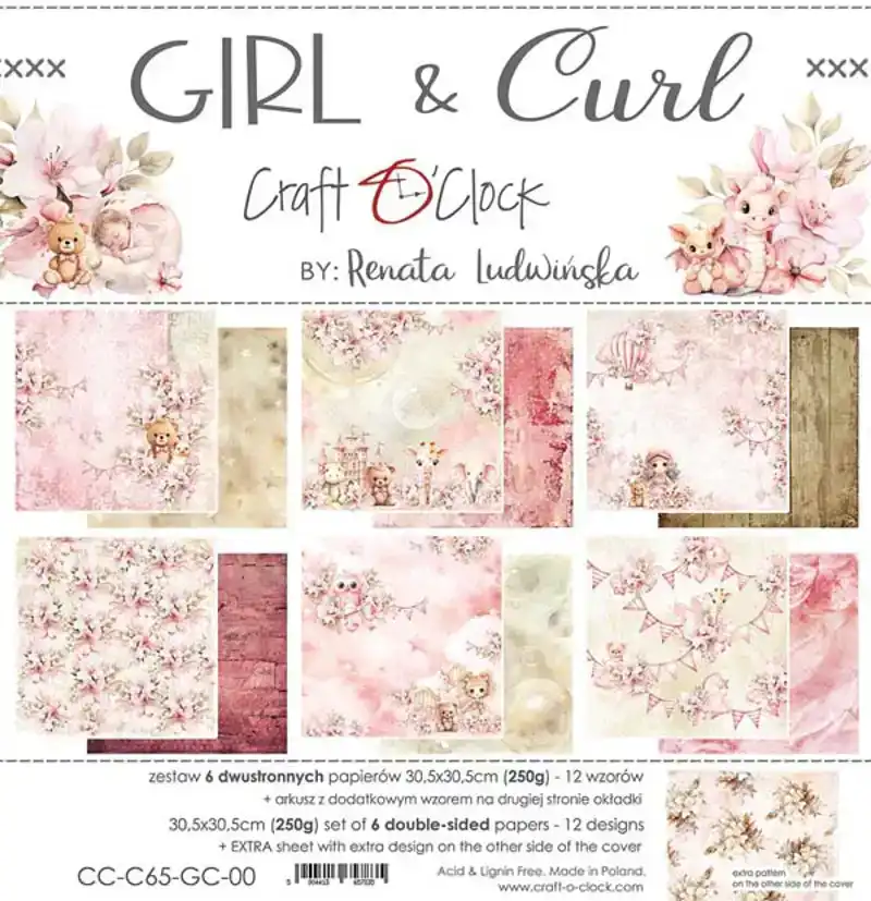 Craft o Clock Girl & Curl 30x30 cm