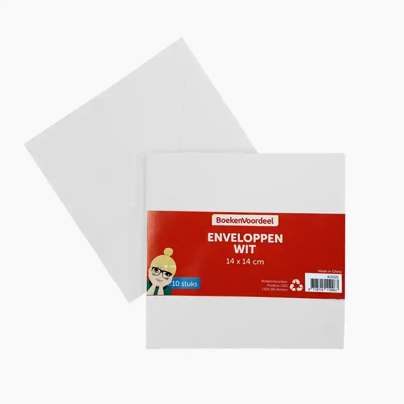 Envelop vierkant Wit 10 stuks