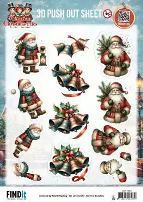3D Pushout Sheet Berries Beauties Victorian Christmas Timeless Christmas Bells