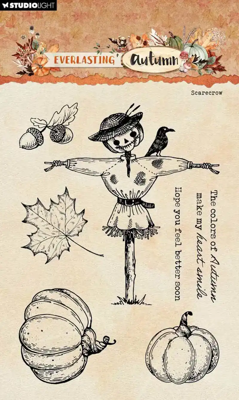 Studio Light everlasting Autumn clear stamp scarecrow