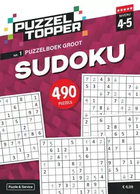 Puzzelboek groot Sudoku 4-5 punt nr1