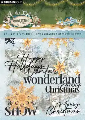 Studio Light Christmas Forest Stickers Elementen & Teksten - Transparant
