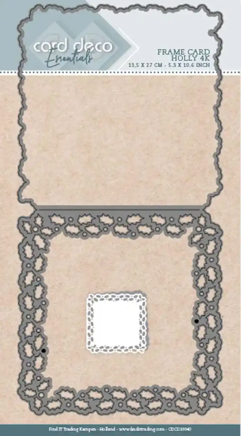 Card Deco Essentials Snijmal Frame Holly Vierkant