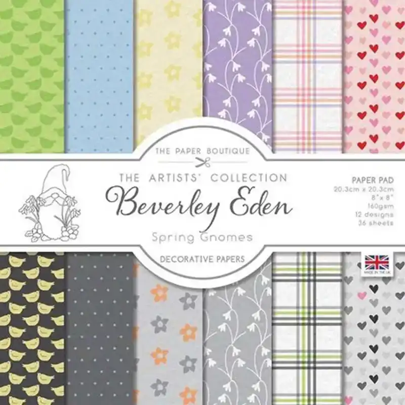 The Paper Boutique Spring Gnomes 8x8 Paper Pad
