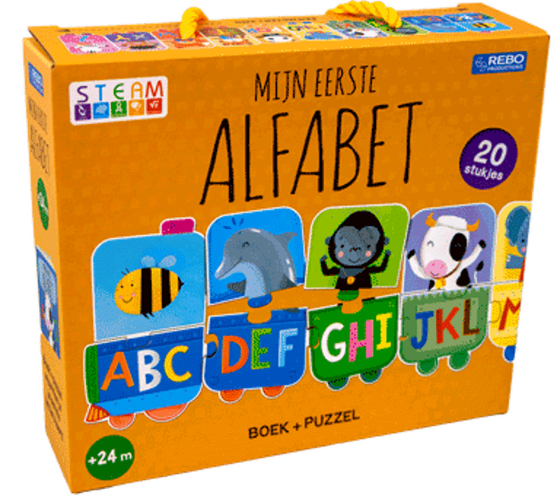 Mijn eerste alfabet puzzeltrein met boekje