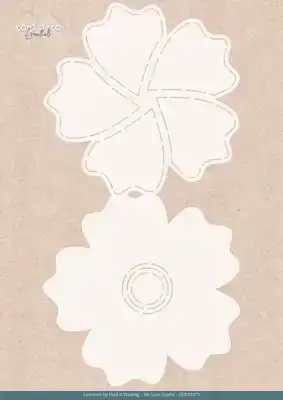 Card deco essentials stencil blue meadow blue flower A4