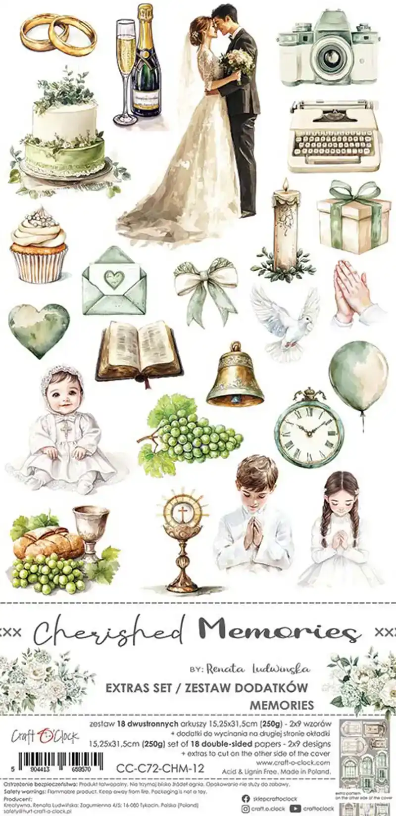 Craft O Clock Cherished memories extras set Autumn