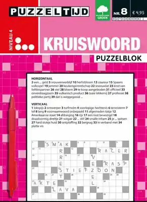 Puzzelblok kruiswoord 4punt nr8