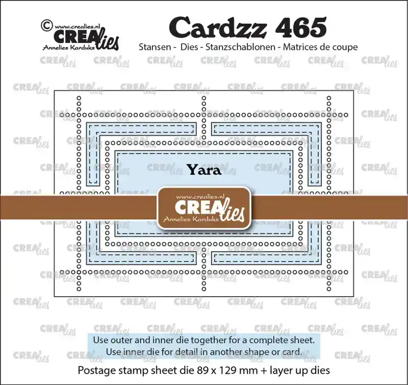 Cardzz stansen no. 465, Postzegelvel Yara (rechthoek met rechthoek)