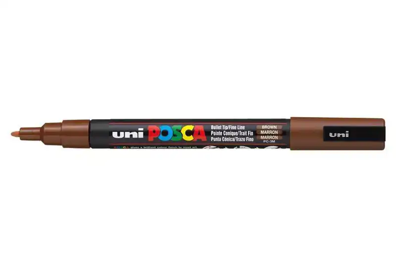 Posca verfmarker pc-3m bruin fijn
