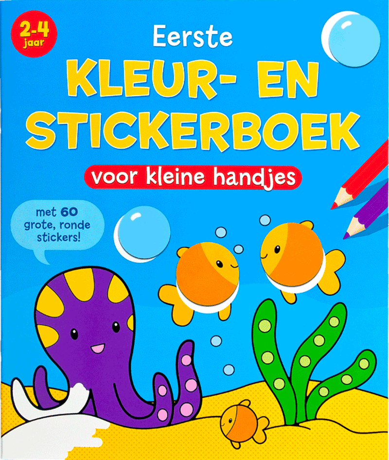 Superleuk Kleur- en Stickerboek voor de Allerkleinsten