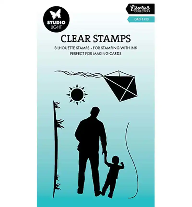 Clear stamp Dad & Kid