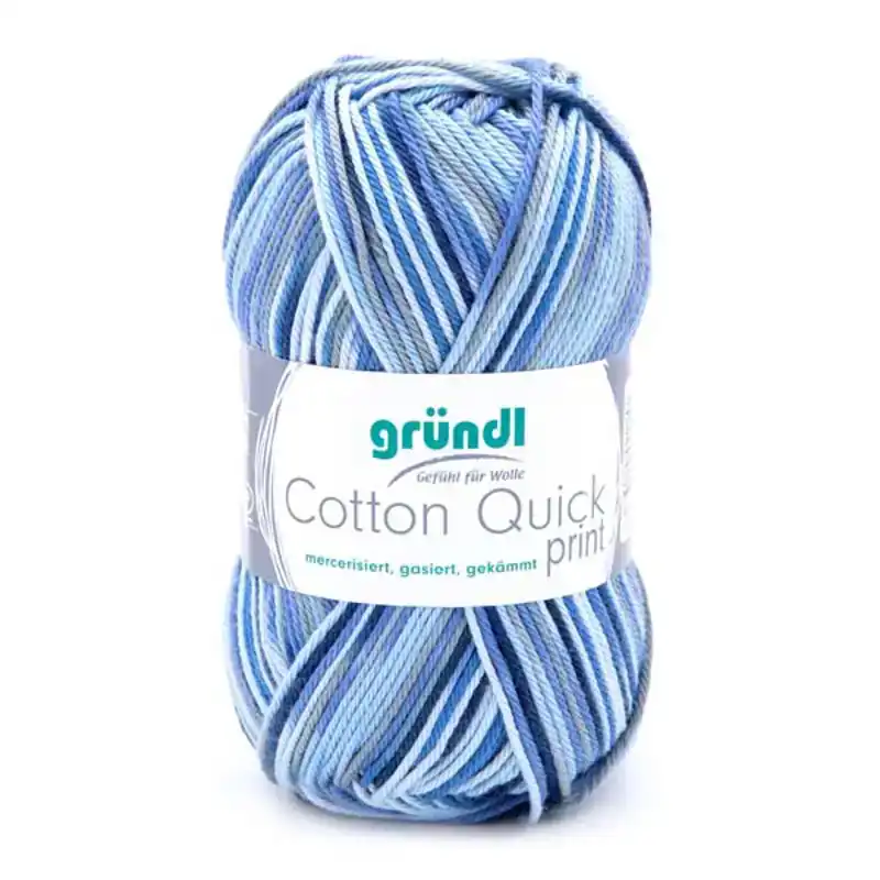 Cotton quick print 239 Blauw Marine