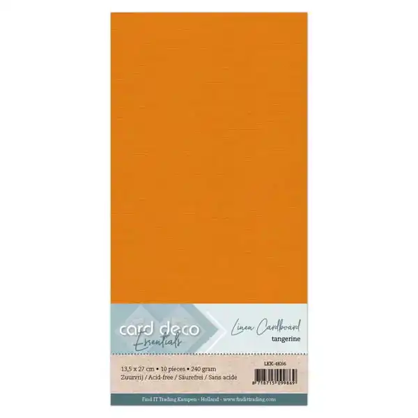 Linnenkarton vierkant tangerine